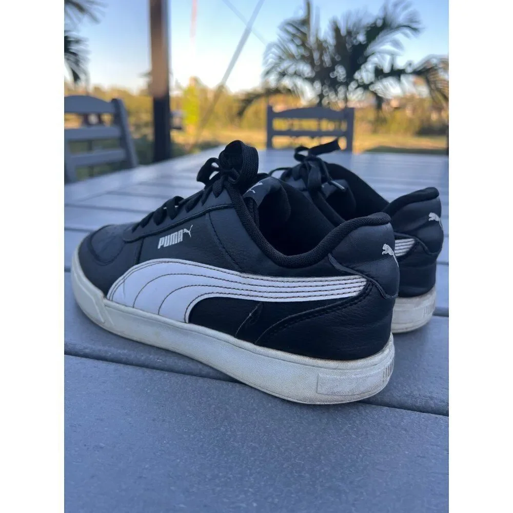 Puma Caven Men Black White Shoes Size 9